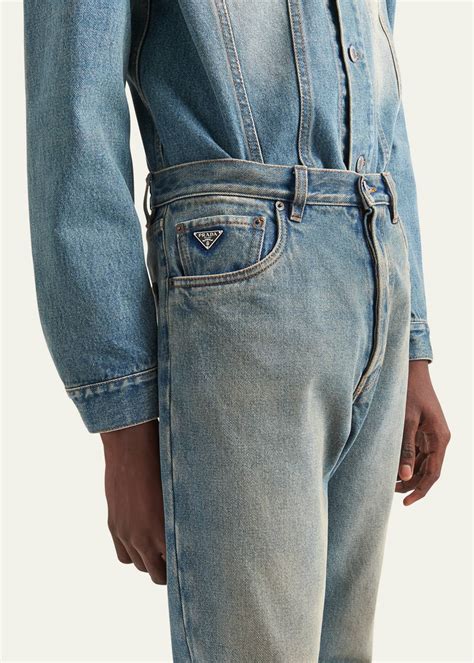 prada giacca jeans|prada denim jeans.